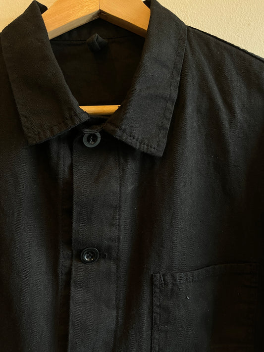 Vintage 1970’s Black HBT French Chore Coat - La Lovely Vintage