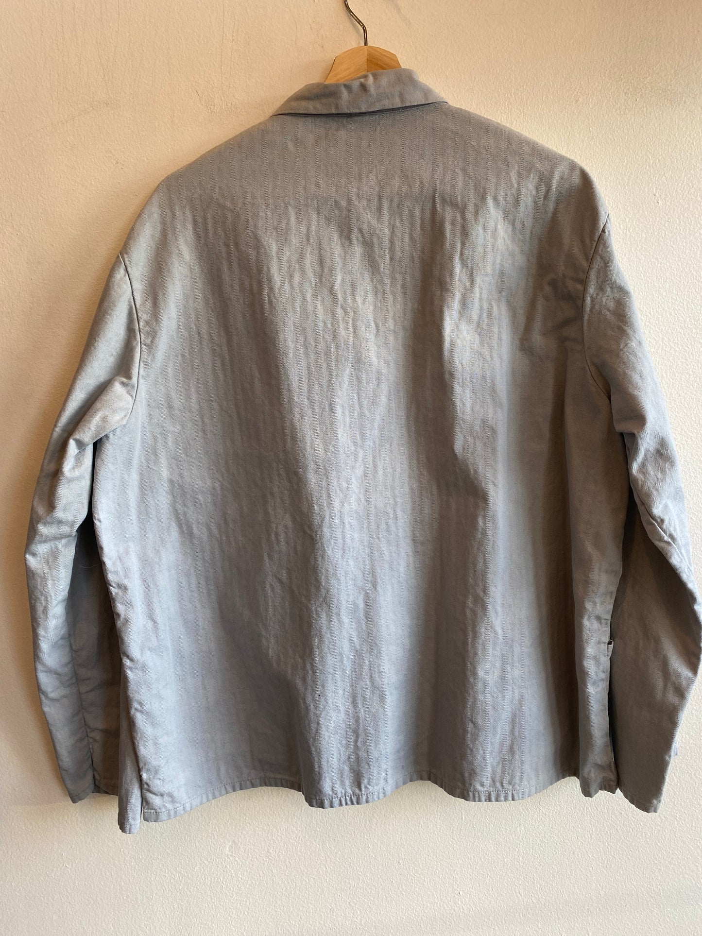 Vintage 1970’s Grey French Herringbone Twill Chore Coat