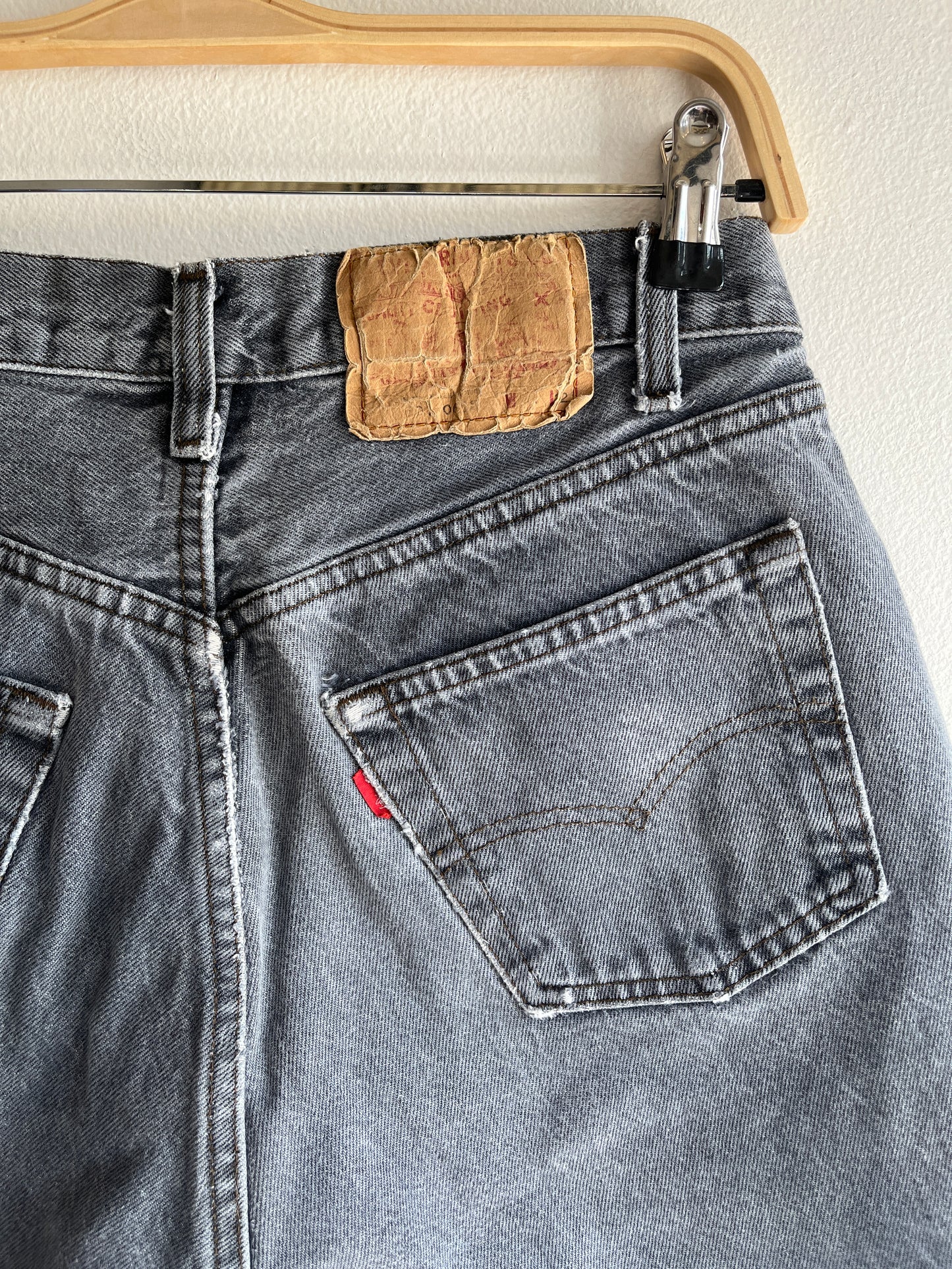 Vintage 1980’s Levi’s 501 Grey Denim Shorts