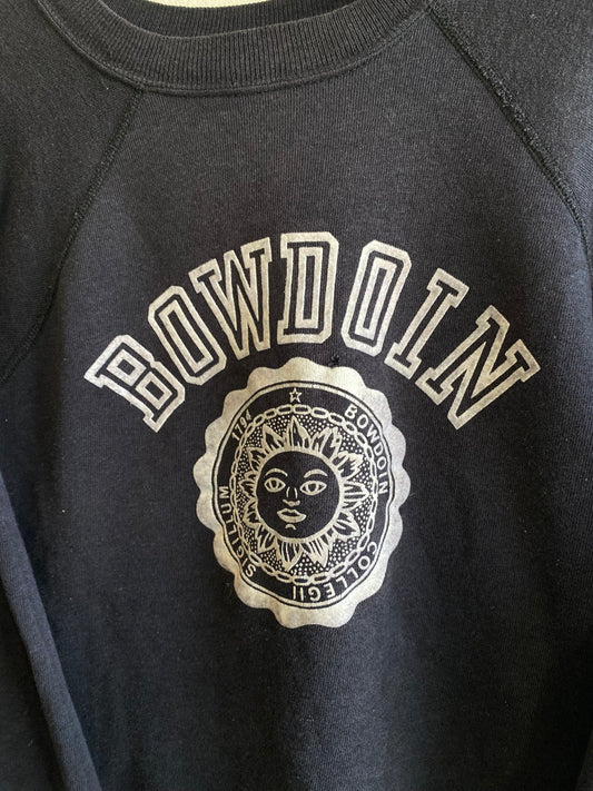 Vintage 1970’s Champion Bowdoin Flock Print Sweatshirt