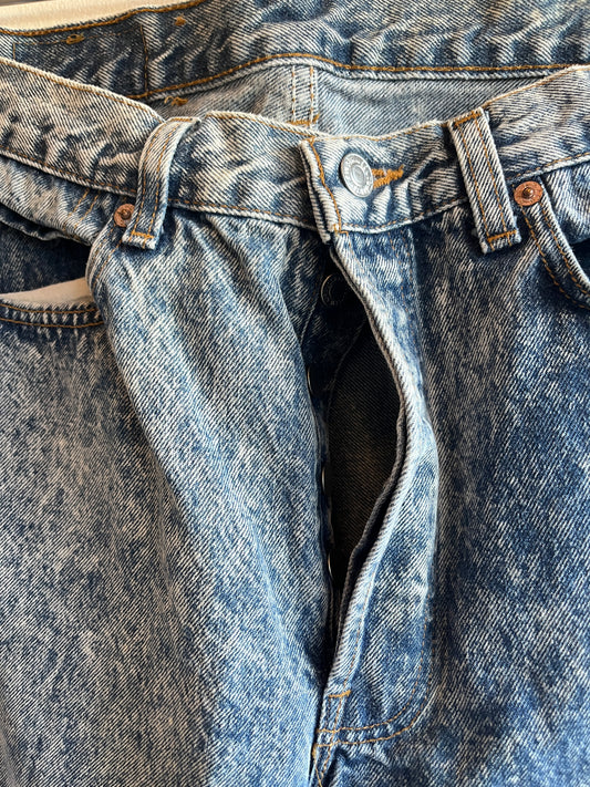 Vintage 1980's Levis 501 Acid Wash Denim Jeans