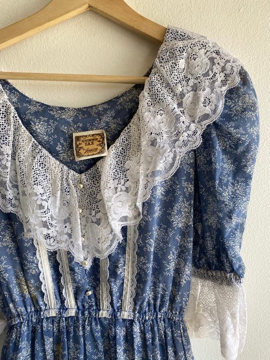 Vintage 1970’s Gunne Sax Floral Prarie Dress - La Lovely Vintage