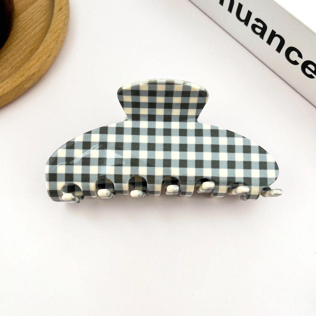 Checkerboard Claw Clip - La Lovely Vintage
