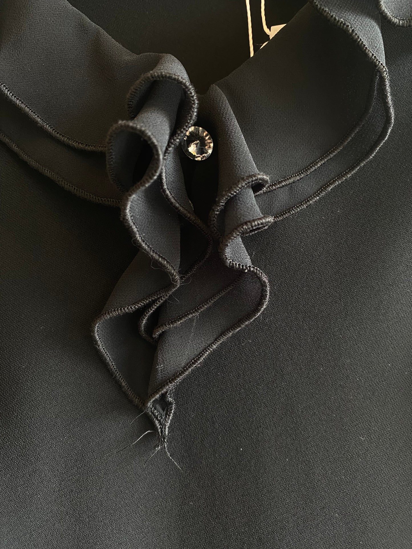 Vintage 90's S.L. Fashions Black Ruffle Dress