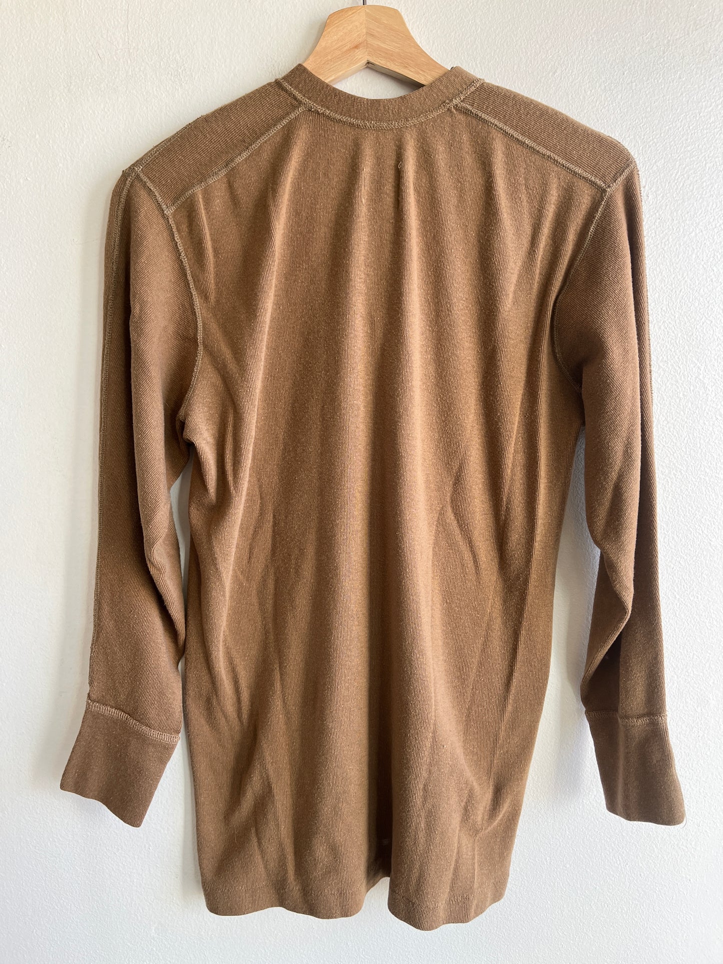 Vintage 1990’s Military Issue 2-Button Henley Thermal Shirt