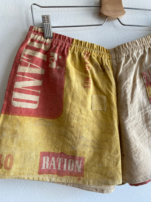 La Lovely Vintage - Handmade Feed Sack Shorts - La Lovely Vintage