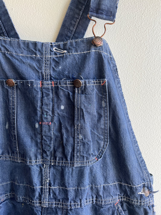 Vintage 1950’s Powrhouse Denim Low Back Overalls - La Lovely Vintage