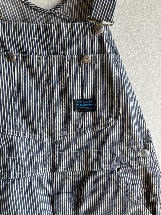 Vintage 1960/70’s Sears Hickory Stripe Denim Overalls