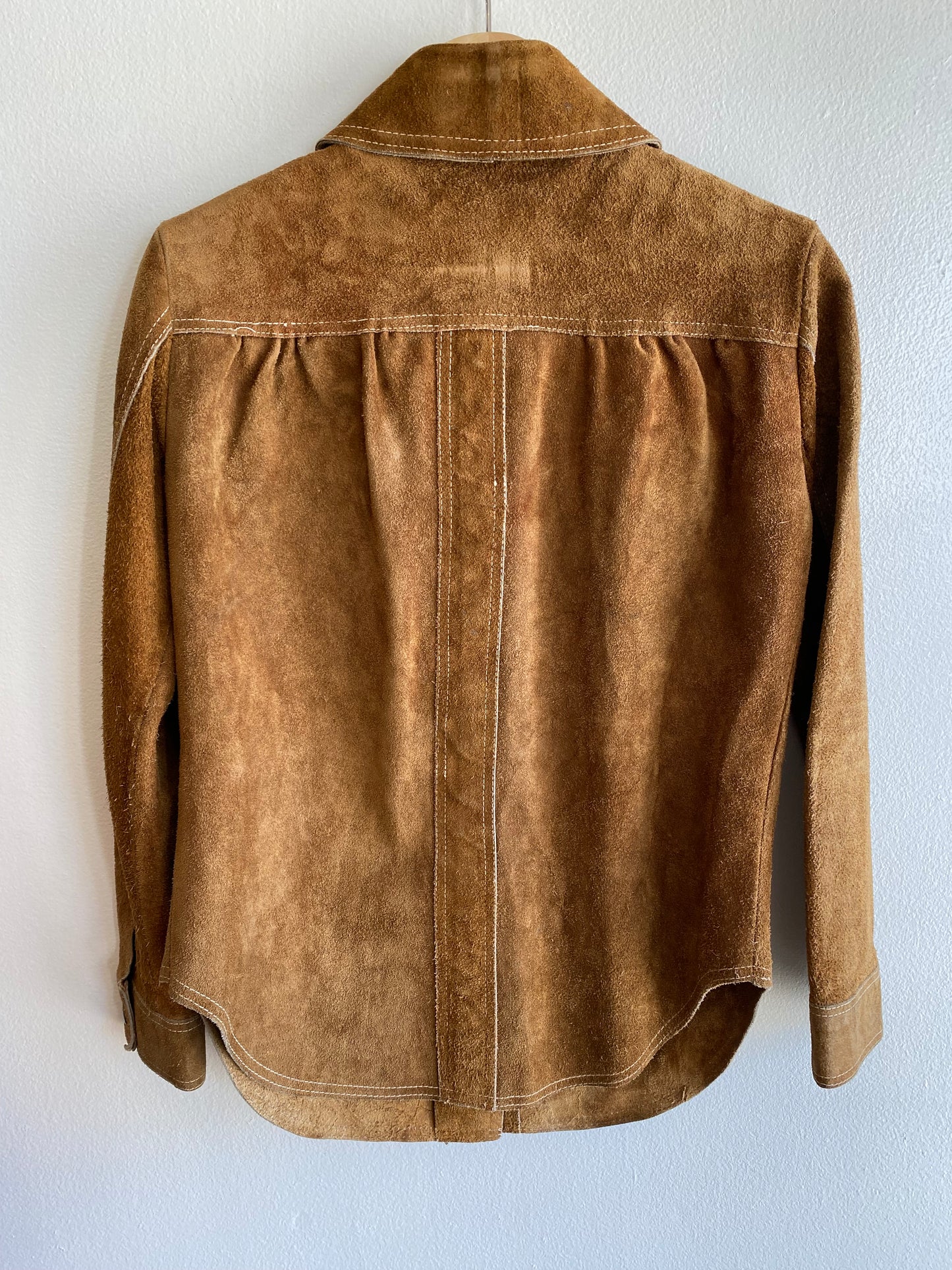Vintage 1960/70’s Snap Front Suede Shirt Jacket - La Lovely Vintage