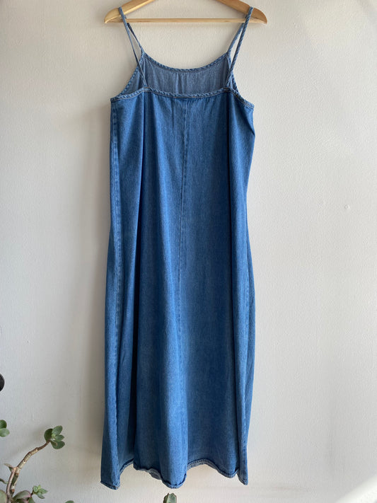Vintage 90’s Scoop Neck Denim Maxi Dress