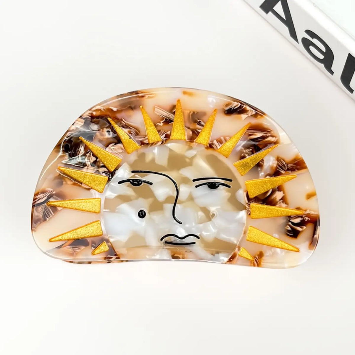 Sun Face Claw Clip