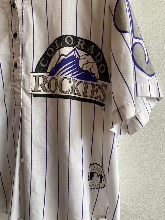 Vintage 1990’s Colorado Rockies Pajama Jersey Shirt - La Lovely Vintage