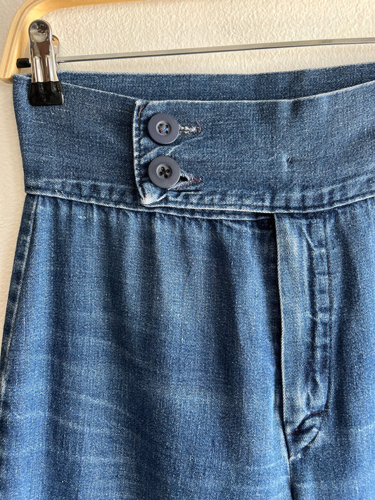 Vintage 1970’s Wide Leg Denim Flare Jeans - La Lovely Vintage