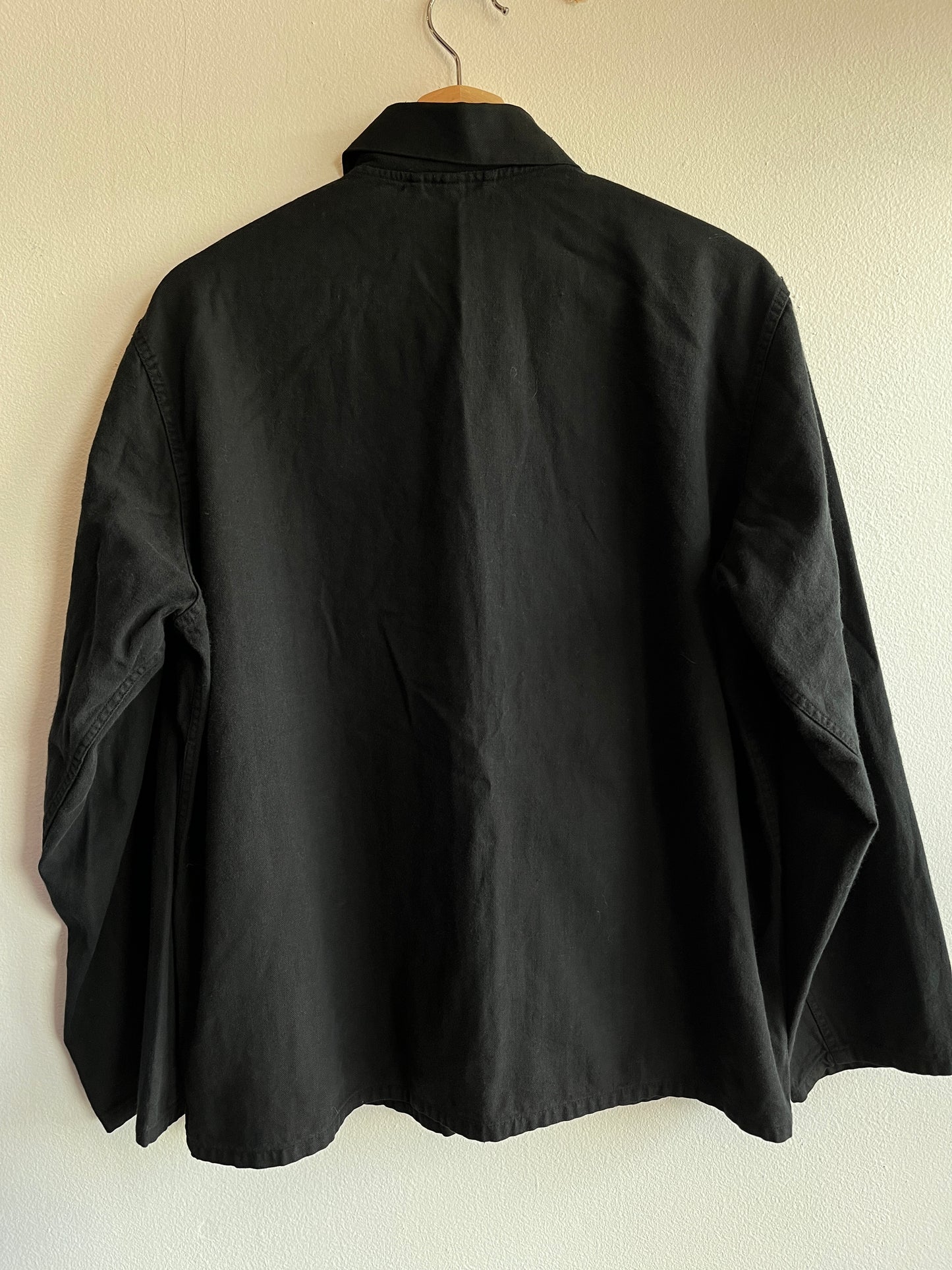 Vintage 1970’s French Black HBT Chore Coat - La Lovely Vintage