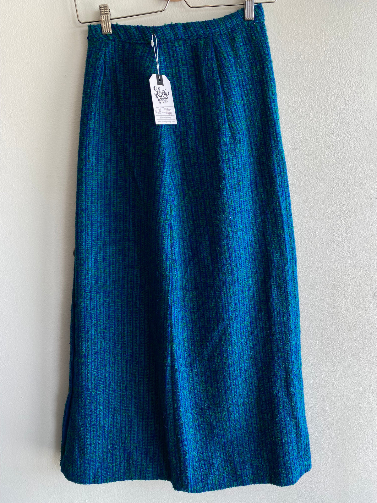 Vintage 1960’s Wool Side Button Midi Skirt - La Lovely Vintage