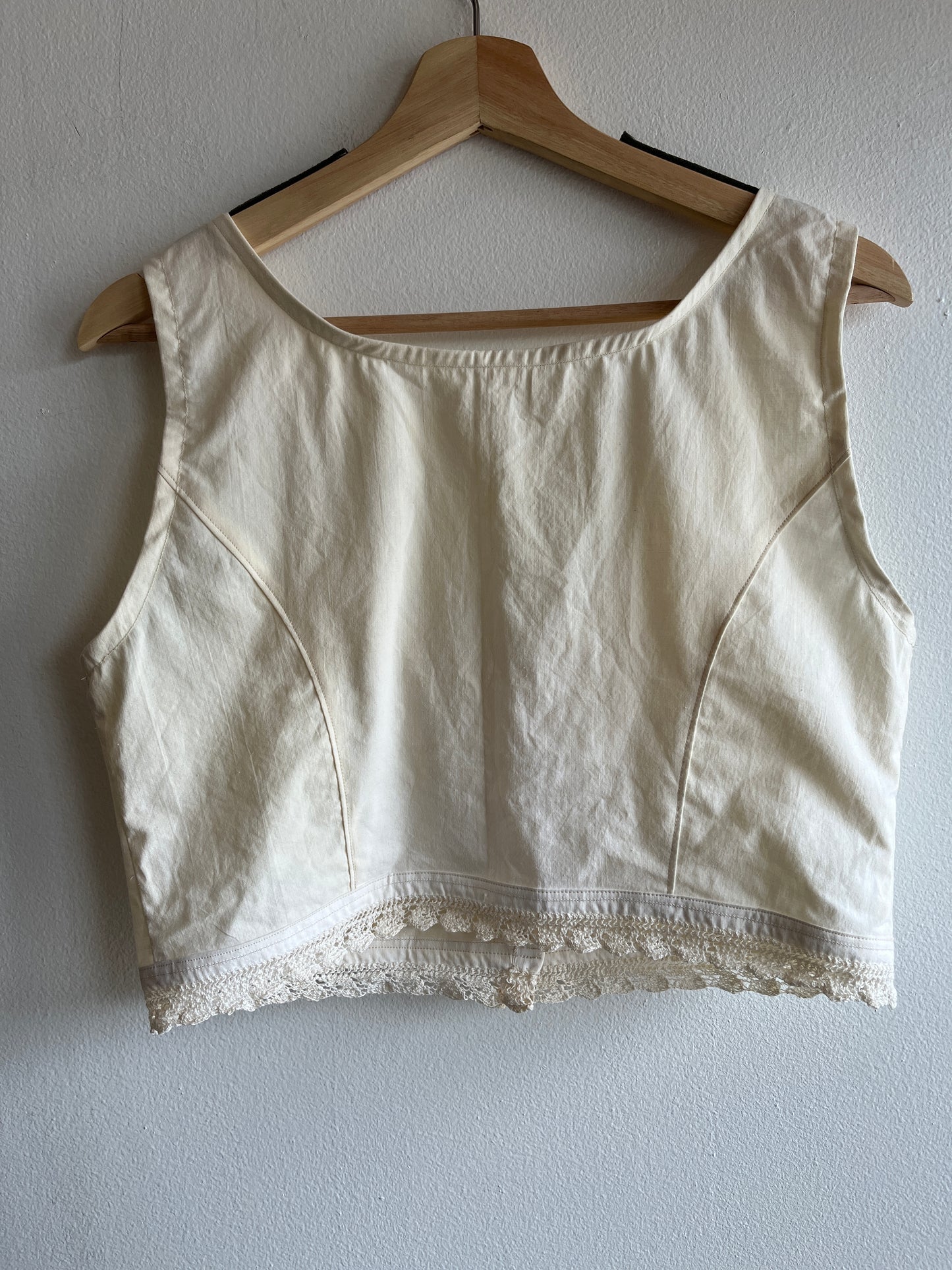 Trash Textiles - Handmade Vintage Lace Pillow Case Blouse - La Lovely Vintage