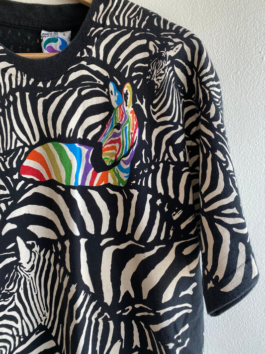 Vintage 1990’s Liquid Blue “Zebras” T-Shirt