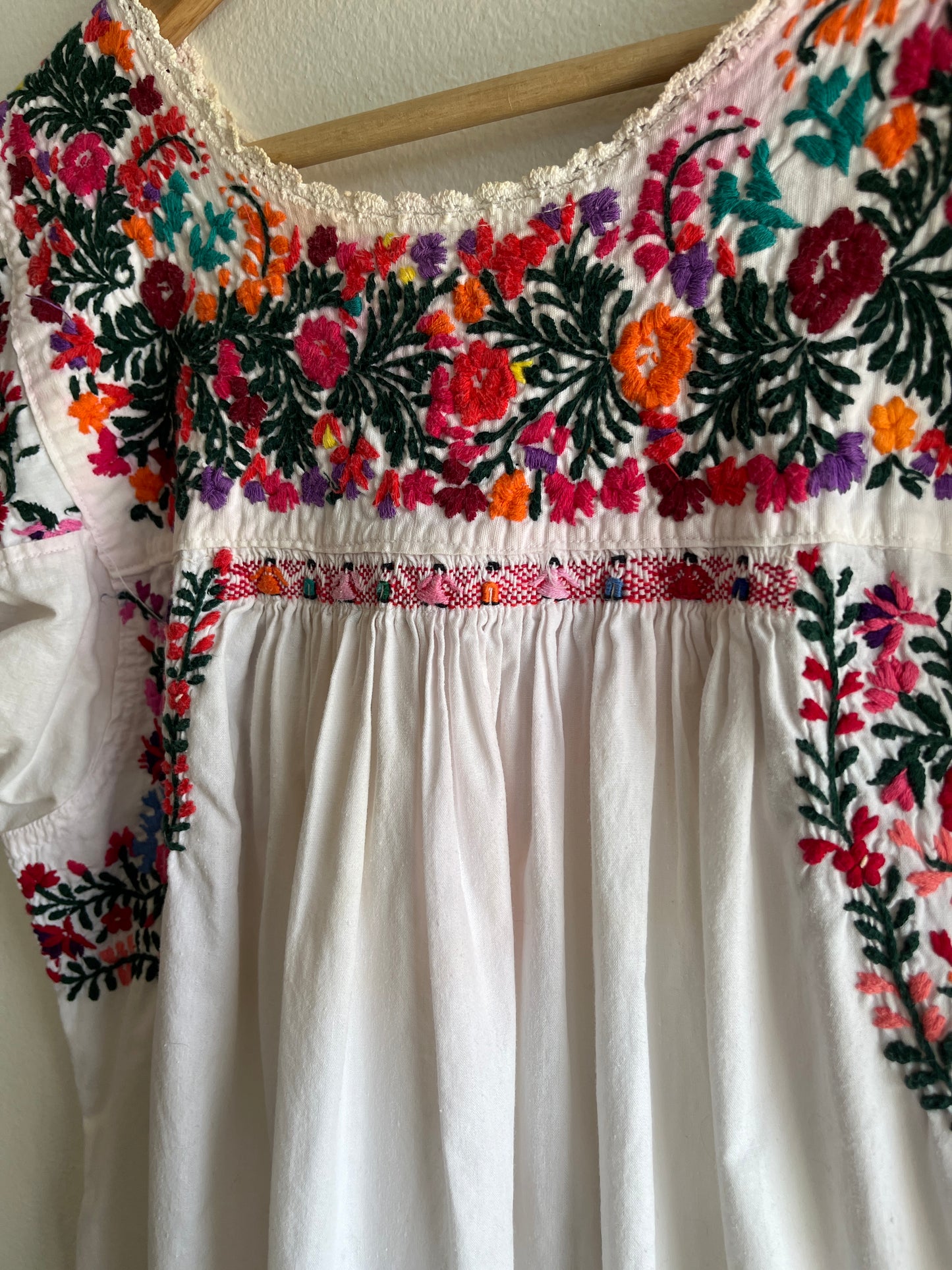 Vintage 1970’s Oaxacan Embroidered Caftan Dress