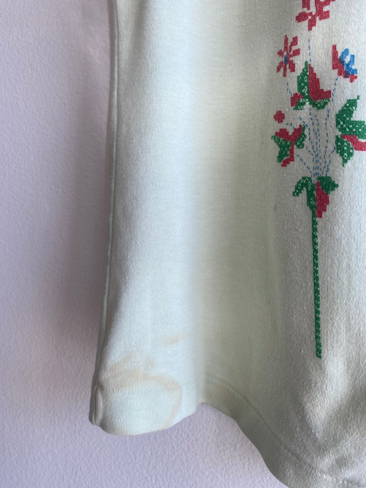 Vintage 1970’s Floral Print Tank Top in Green