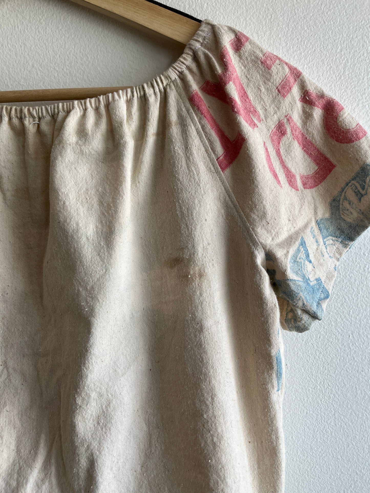 Trash Textiles - Handmade Antique Feedsack Blouse/Shirt