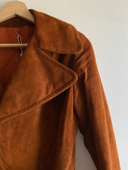 Vintage 70s brown suede jacket - La Lovely Vintage