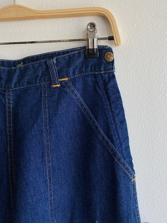 Vintage 1940/1950’s Crown One-Wash Denim Side Zip Jeans - La Lovely Vintage