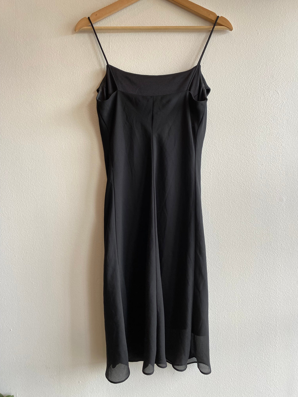 Vintage 90's Black Cowl Neck Knee-Length Dress