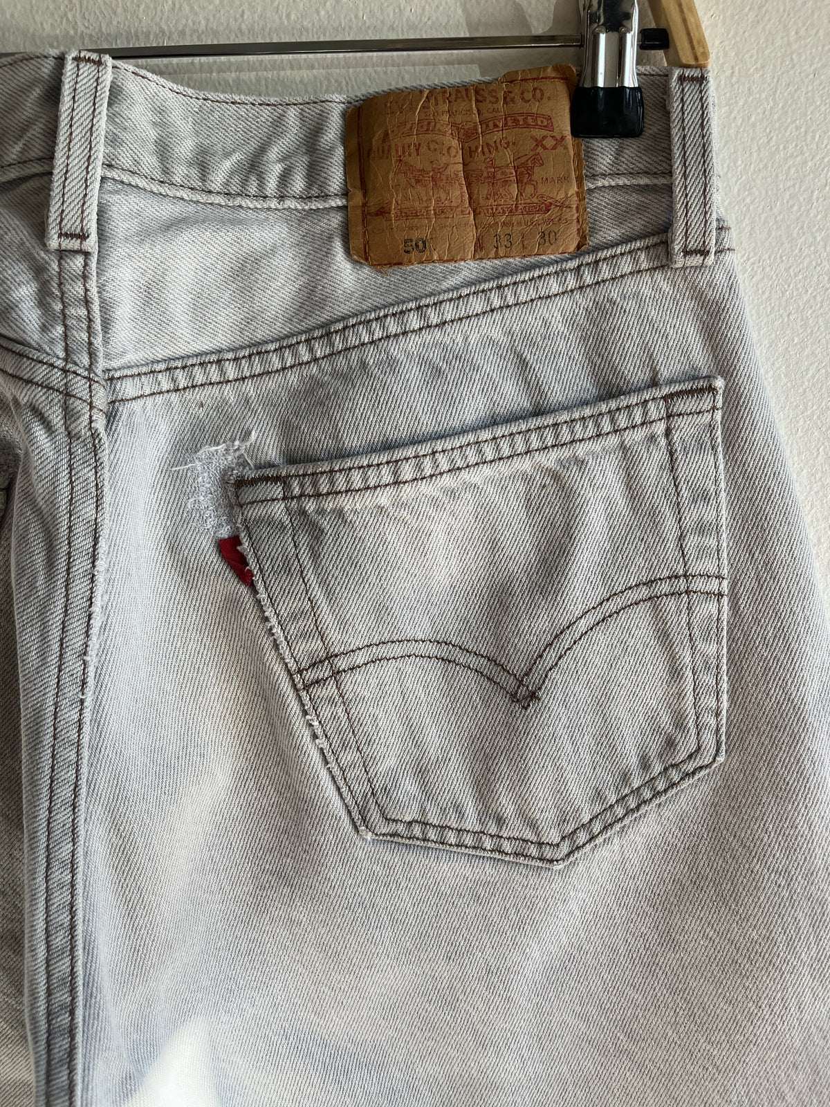Vintage 1980’s Levi’s 501 Grey Denim Jeans