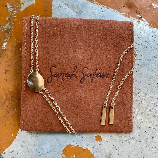 Sarah Safavi Jewelry - Ascent Silver Bolo Tie Necklace - La Lovely Vintage