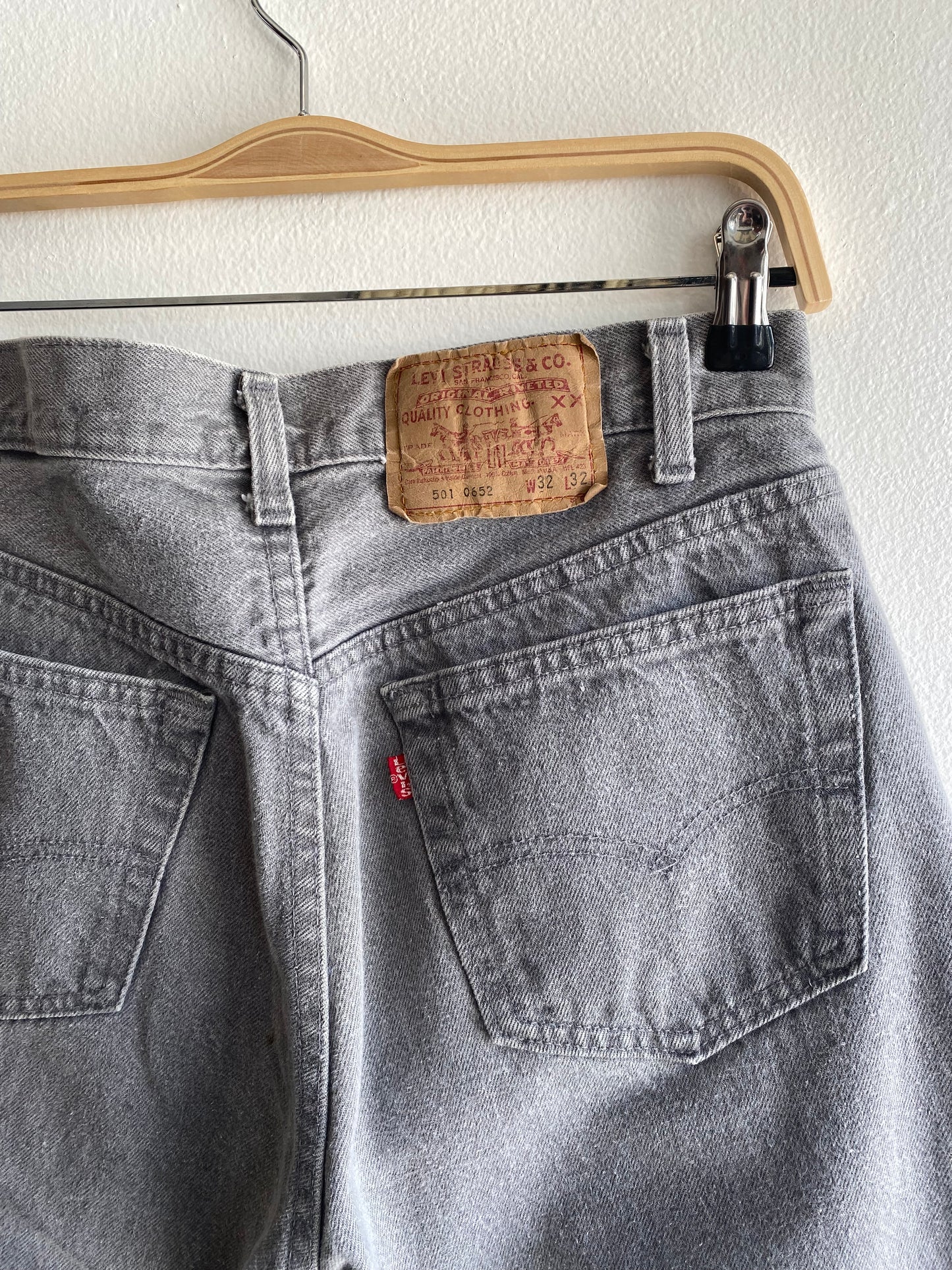 Vintage 1980’s Grey Levi’s 501 Denim Jeans