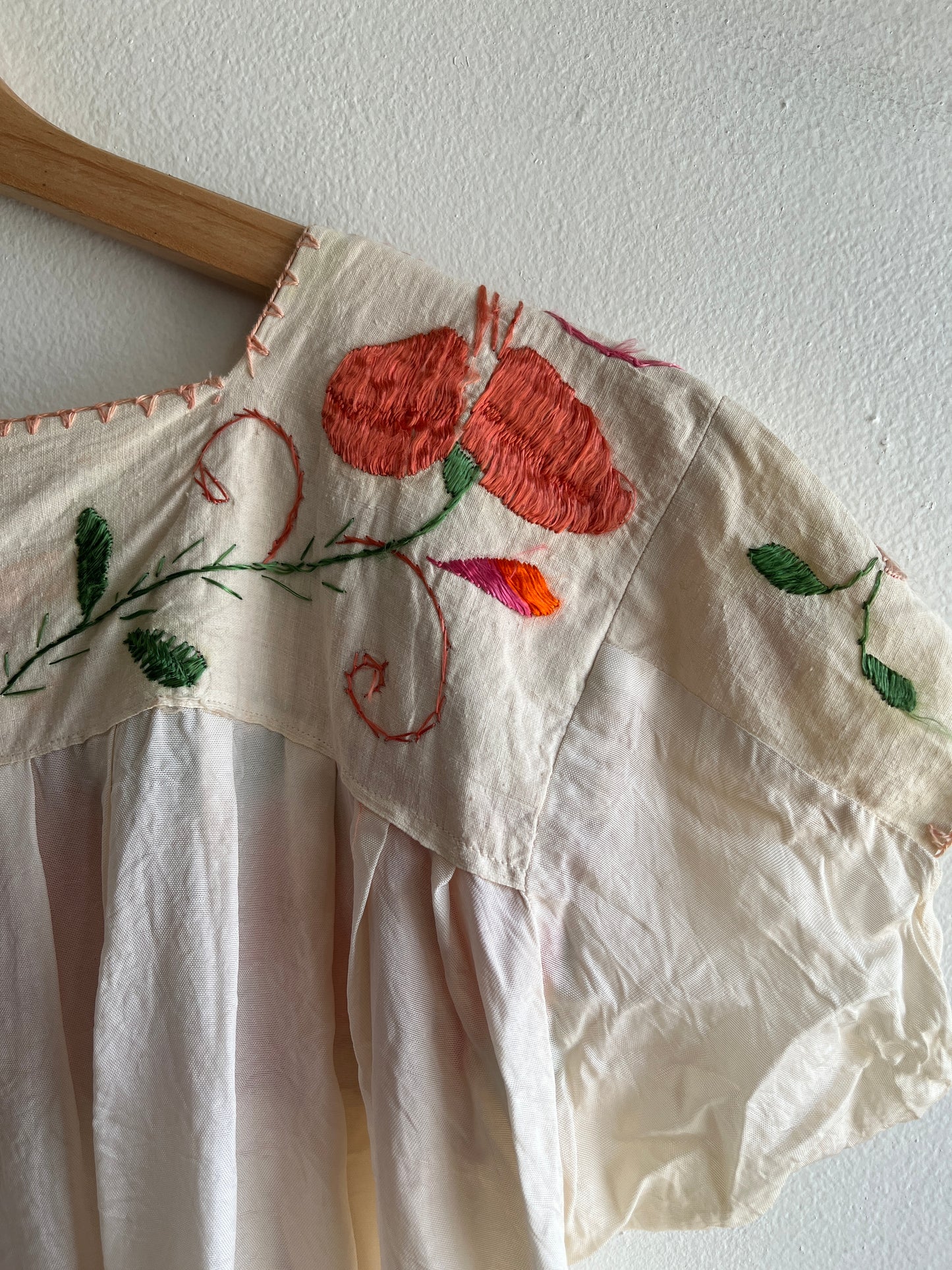 Vintage 1970’s Embroidered Silk Blouse