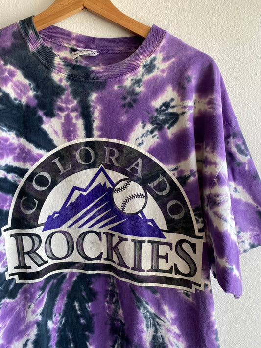 Vintage 2001 Colorado Rockies Tie-Dye T-Shirt - La Lovely Vintage