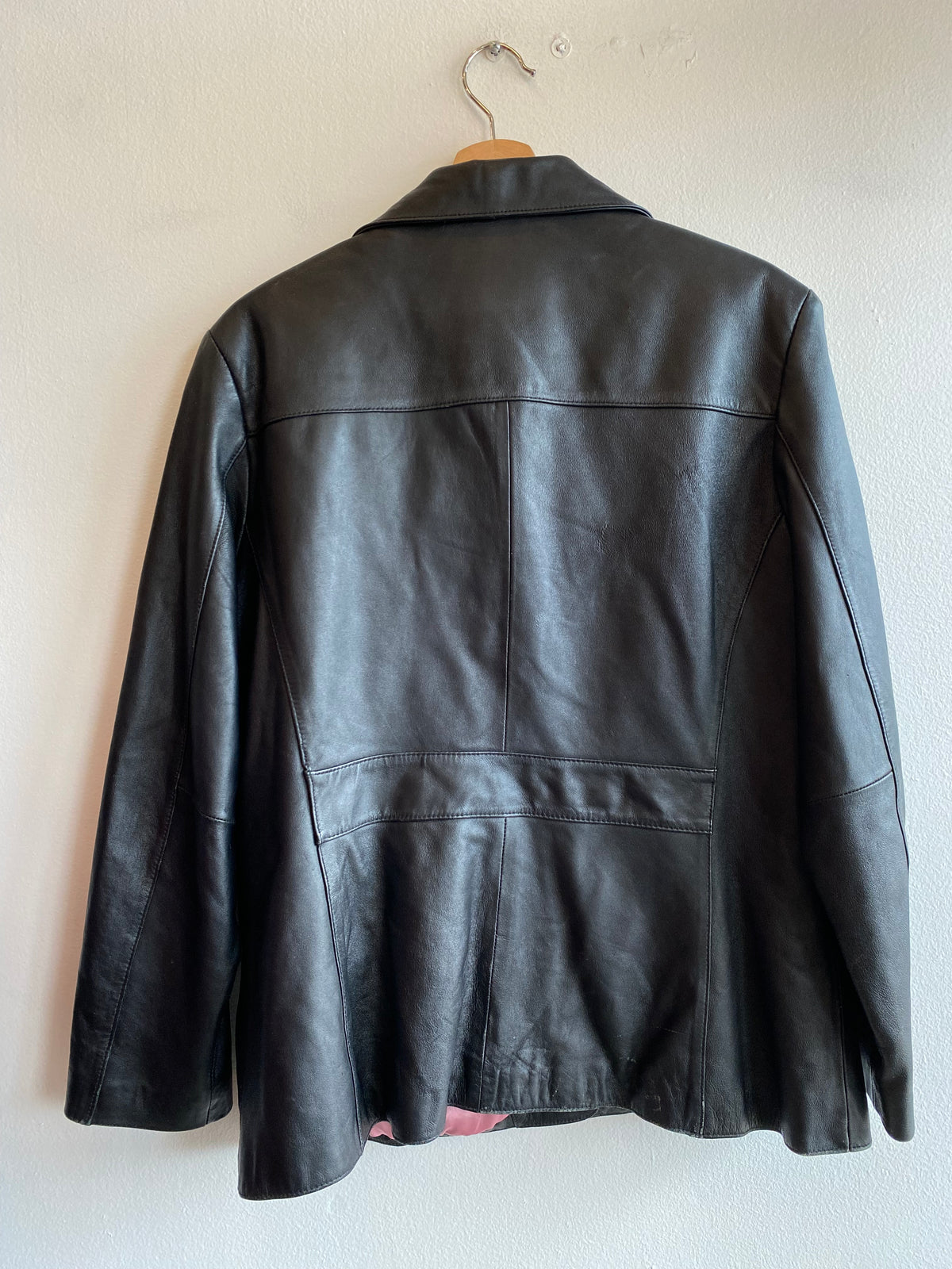 Vintage 1990's Wilson's Leather MAXIMA Black Leather Jacket