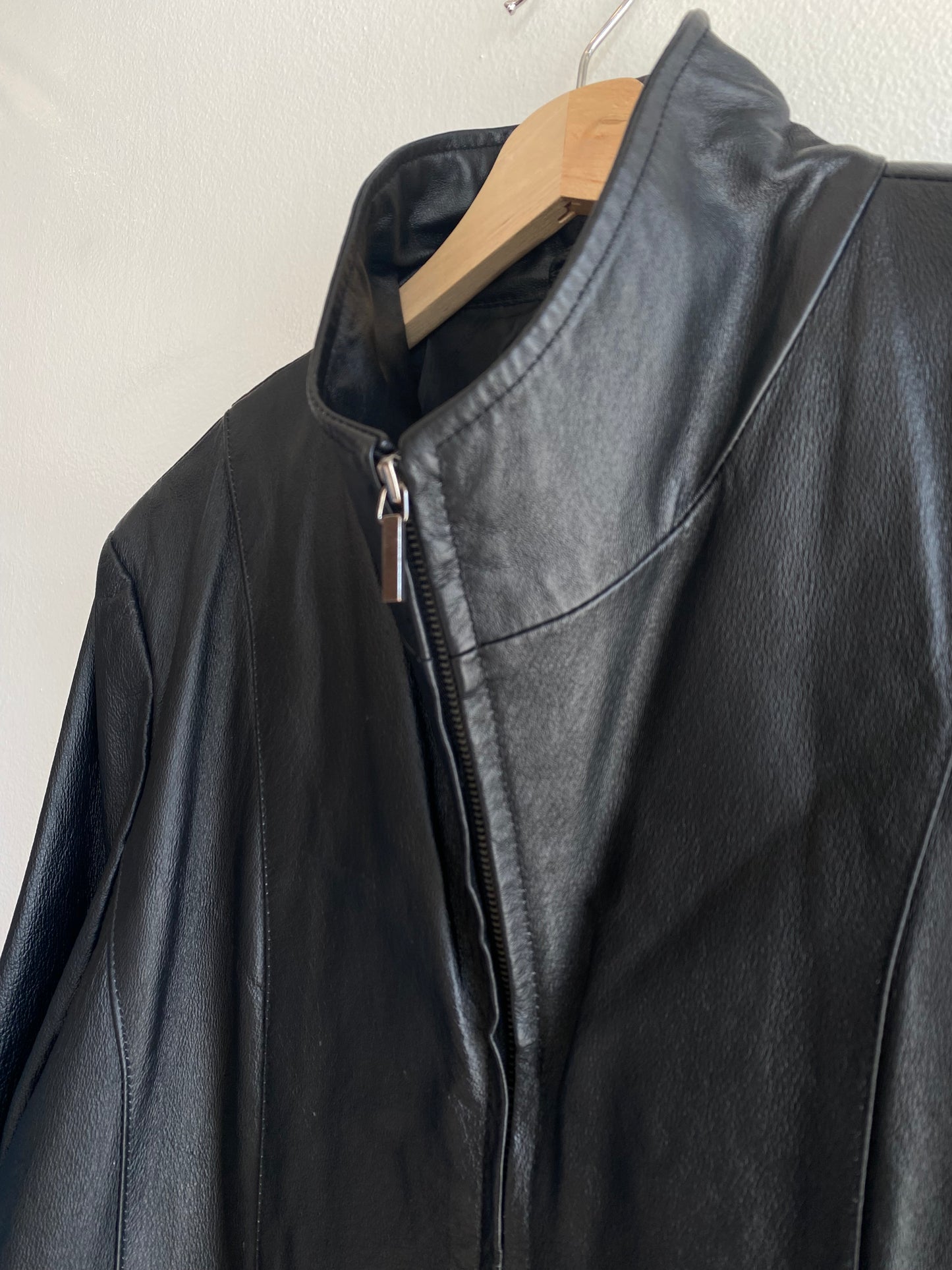 Vintage 1990’s East 5th Black Leather Jacket