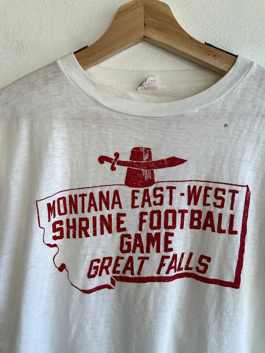 Vintage 1950’s Montana East-West Shriners Football T-Shirt
