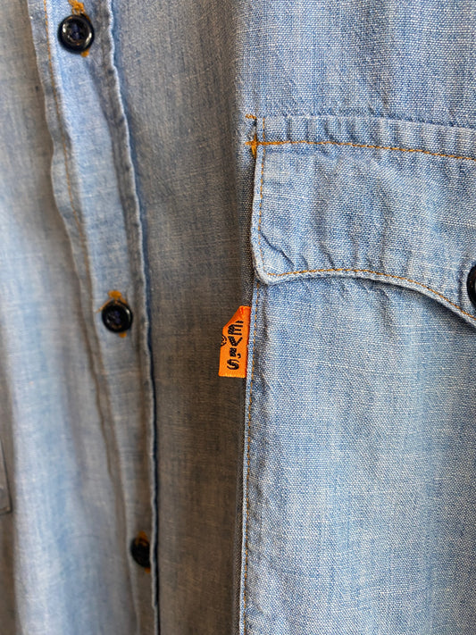 Vintage 1960/70’s Levi’s "Big E" Chambray Button-Up Shirt