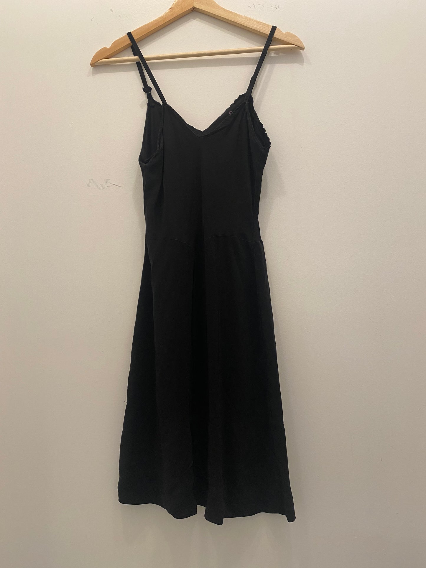 Vintage 40's Black Satin Slip Dress - La Lovely Vintage