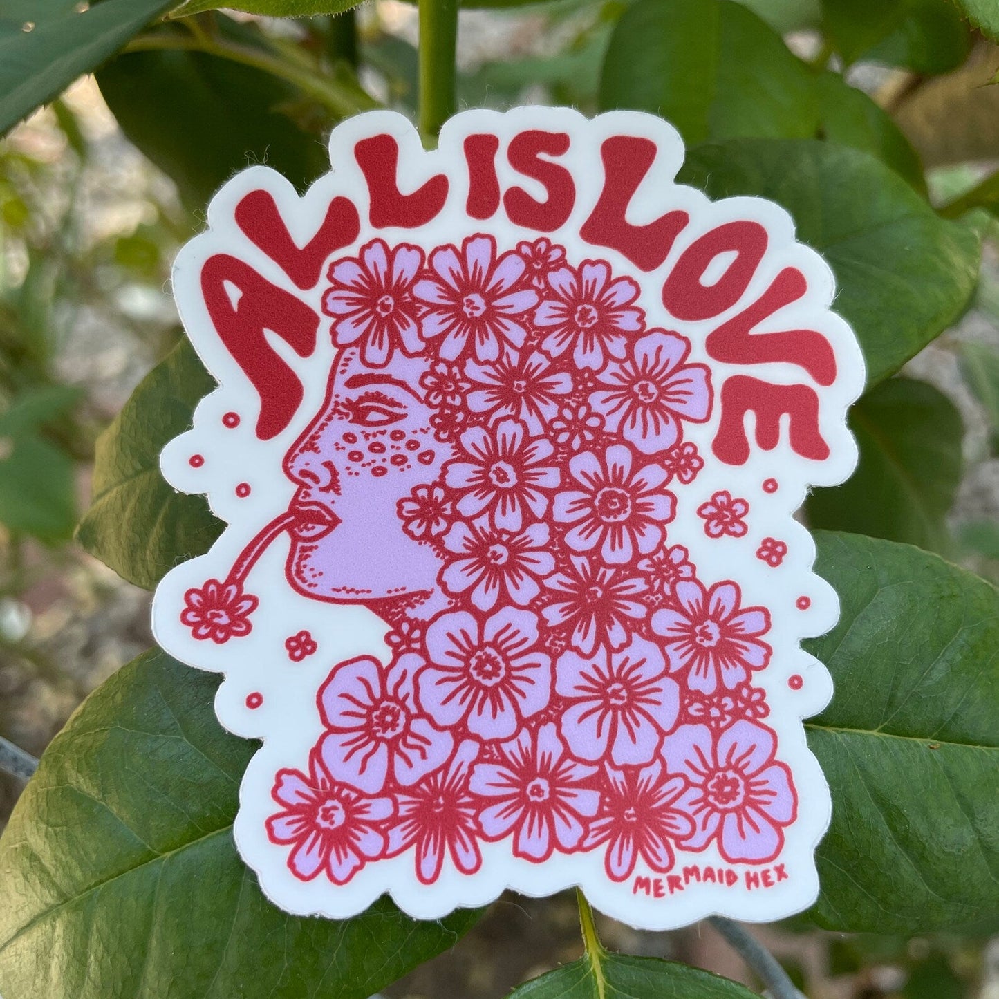 Mermaid Hex - All is Love Sticker - La Lovely Vintage