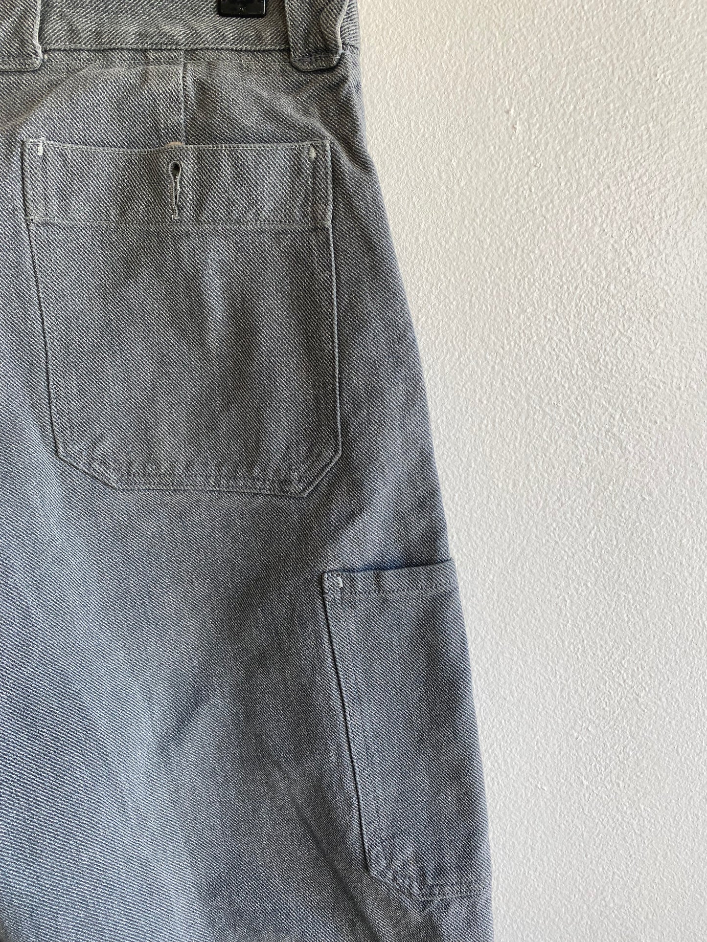 Vintage 1950’s Swiss Salt and Pepper Denim Military Trousers
