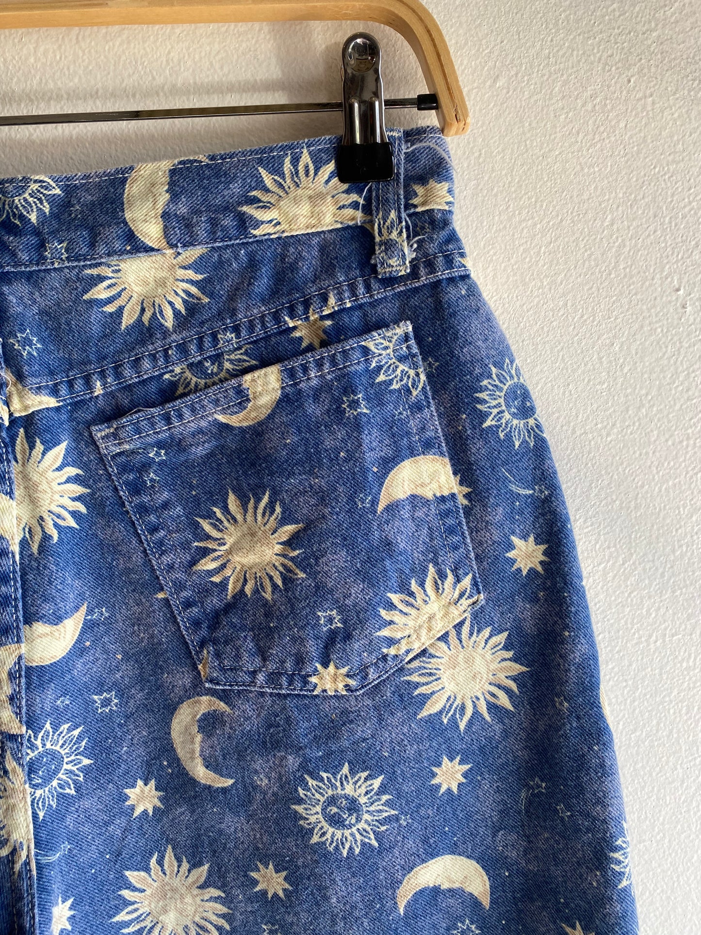 Vintage 1990’s Sostanza “Sun and Moon” Denim Shorts