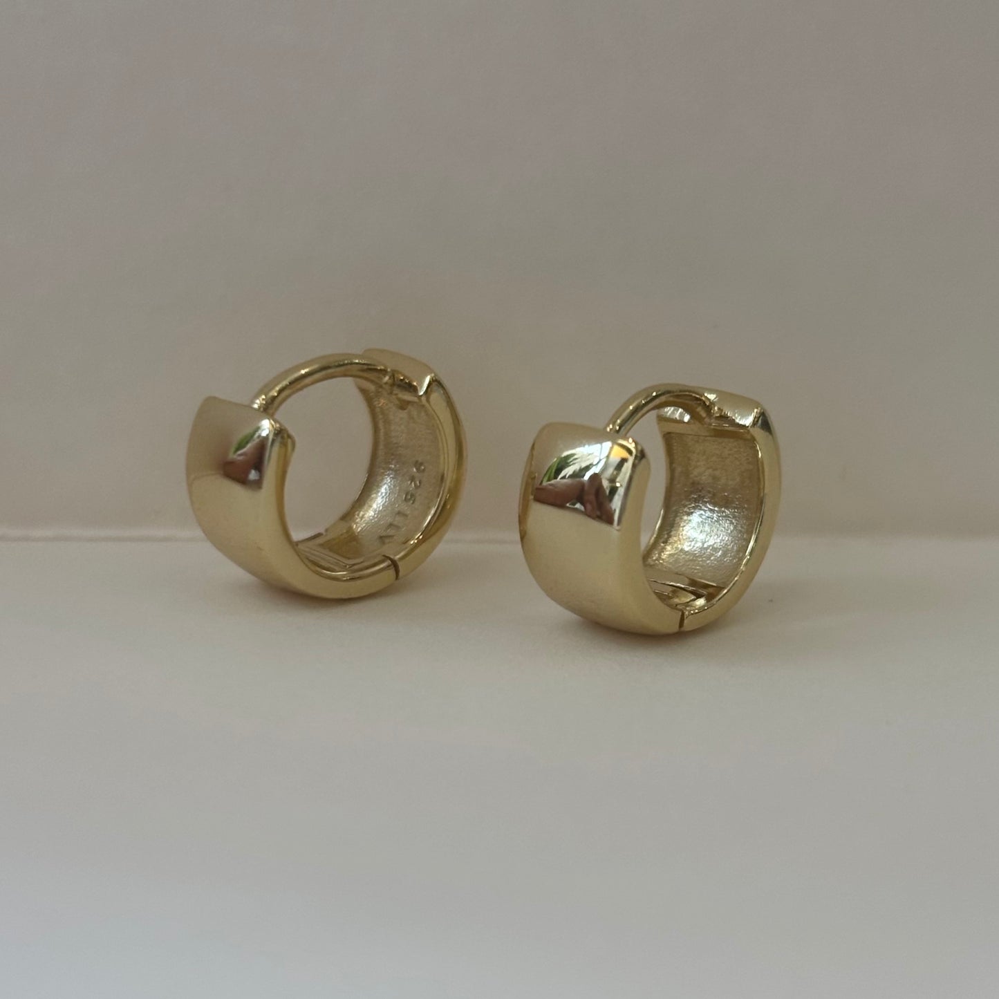 Chunky Huggie Hoops By La Lovely - La Lovely Vintage
