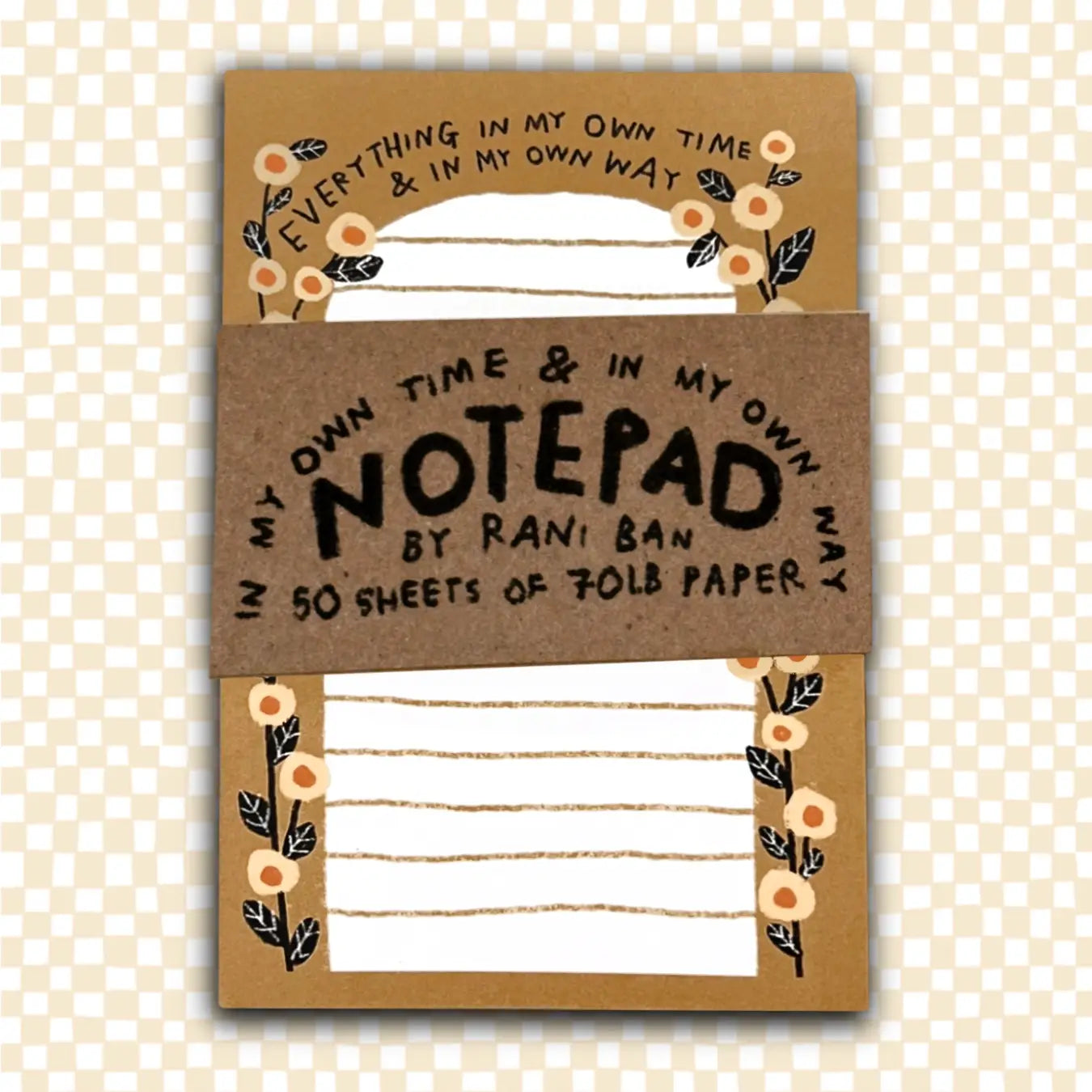 Rani Ban Co. - “In my own time, in my own way” to-do Notepad - La Lovely Vintage