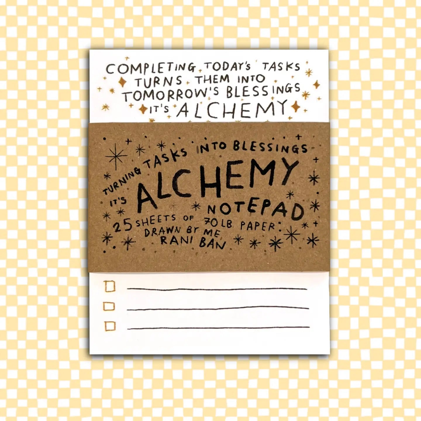 Rani Ban Co. - “Alchemy” to-do Notepad