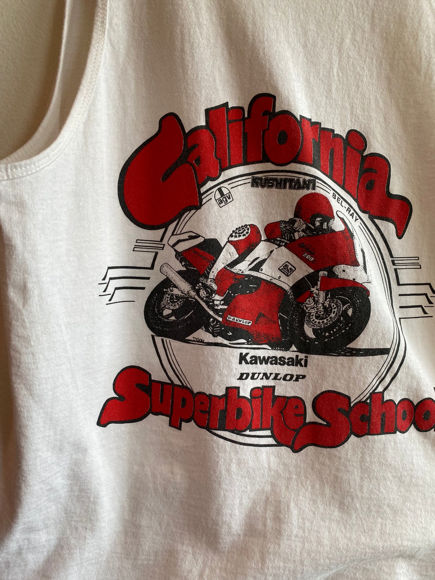 Vintage 1980/90’s California Superbike School Tank Top T-Shirt