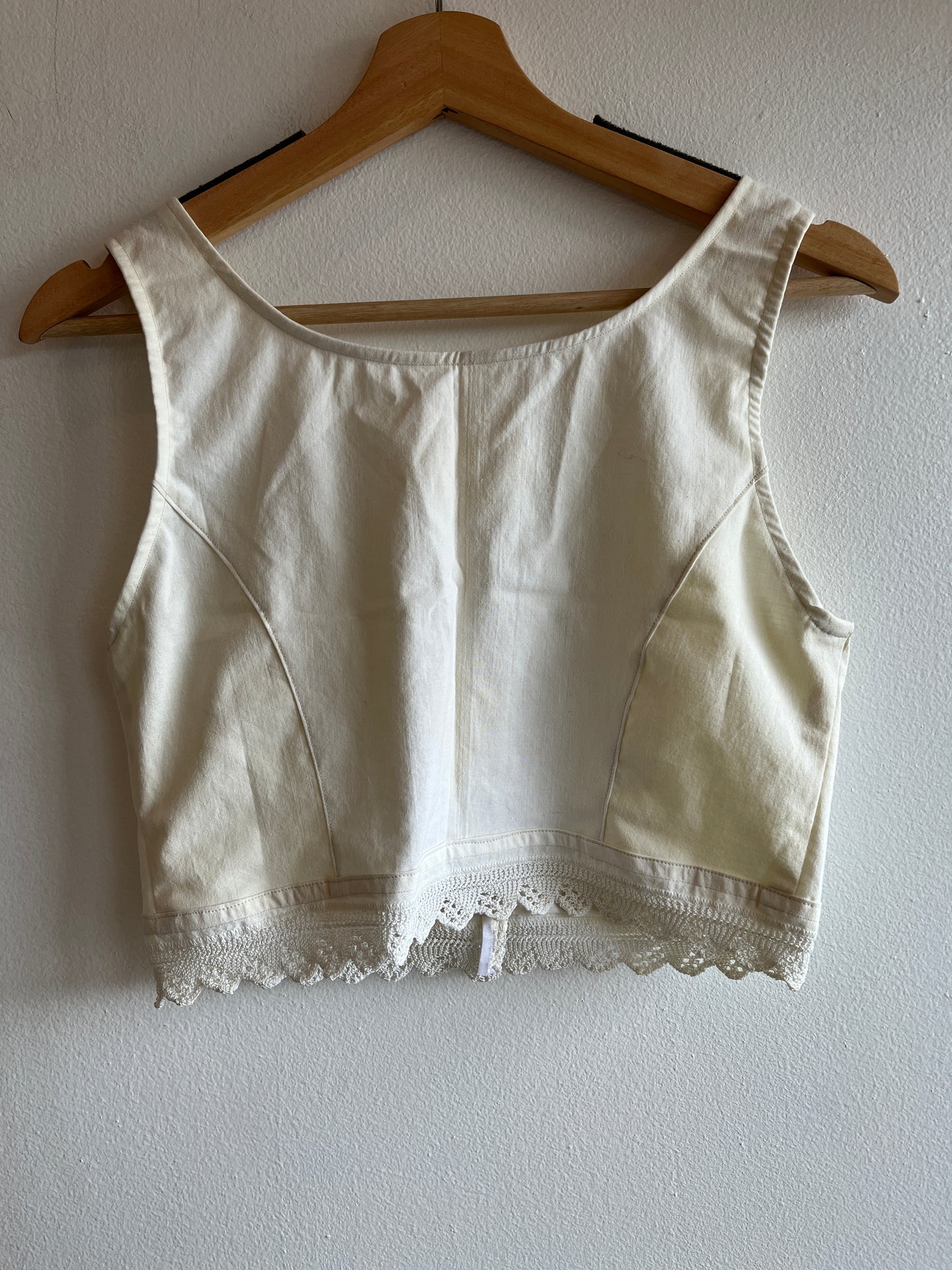 Trash Textiles - Handmade Vintage Lace Pillow Case Blouse - La Lovely Vintage