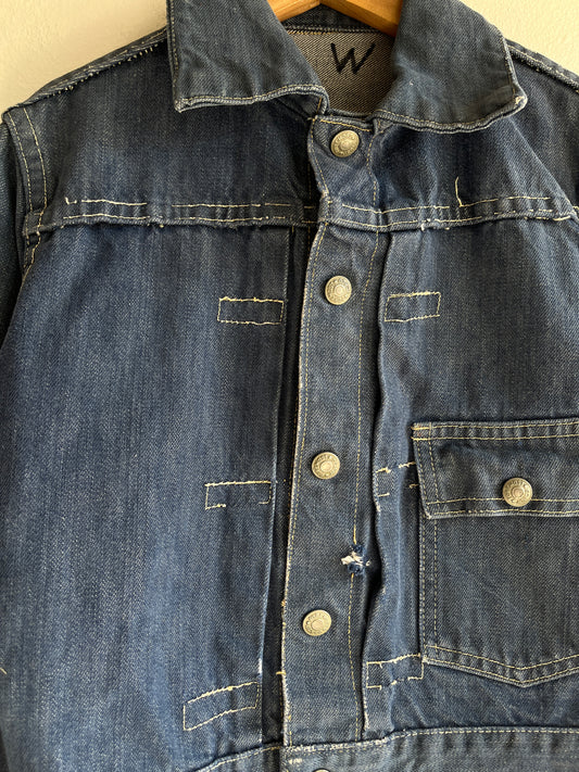 Vintage 1950’s Foremost Kid’s Type One Pleated Denim Jacket