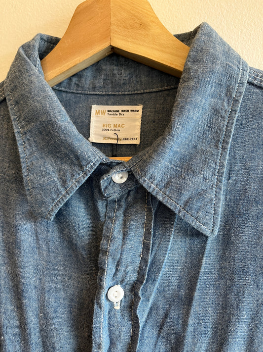 Vintage 1960/70’s Big Mac Chambray Button Up Shirt - La Lovely Vintage