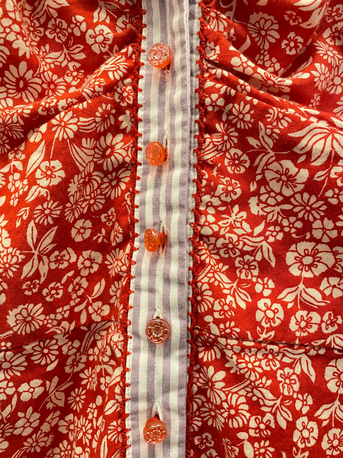 Vintage Y2K Odille red floral blouse