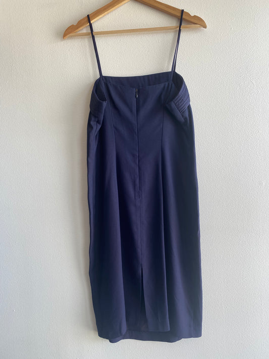 Vintage 90's Navy Blue Mini Dress - La Lovely Vintage