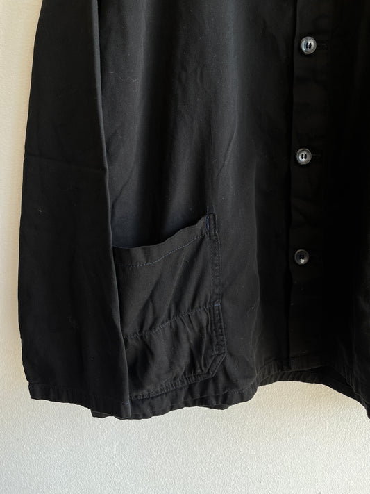 Vintage 1970’s French Black Chore Coat - La Lovely Vintage